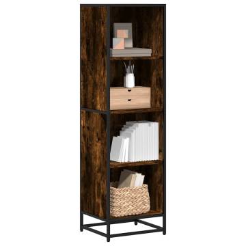 Book Cabinet Smoked Oak | 40x35x139 cm Engineered Wood