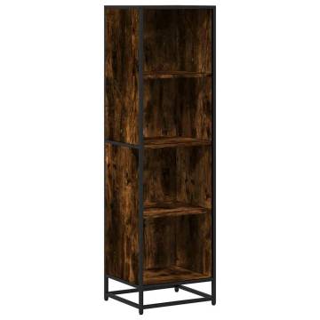 Book Cabinet Smoked Oak | 40x35x139 cm Engineered Wood