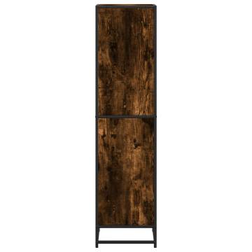 Book Cabinet Smoked Oak | 40x35x139 cm Engineered Wood