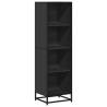 Stylish Black Book Cabinet - 40x35x139 cm Engineered Wood