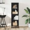 Stylish Black Book Cabinet - 40x35x139 cm Engineered Wood