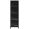 Stylish Black Book Cabinet - 40x35x139 cm Engineered Wood