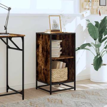 Book Cabinet Smoked Oak - Stylish Storage Solution | Hipo Market