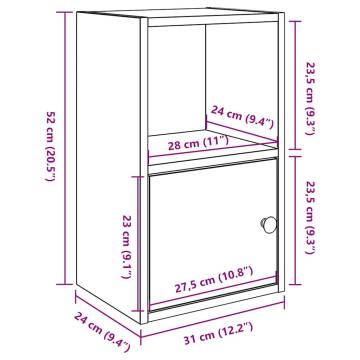 Bookcase Old Wood 31x24x52 cm - Stylish Storage Solution