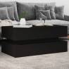 Coffee Table with LED Lights Black 90x50x40 cm Colour black Quantity in Package 1 Length 90 cm 