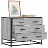 Stylish Drawer Cabinet Grey Sonoma - 70x41x56 cm Engineered Wood