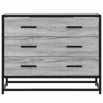 Stylish Drawer Cabinet Grey Sonoma - 70x41x56 cm Engineered Wood