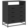 Stylish Black Drawer Cabinet - 70x41x83.5 cm | HipoMarket