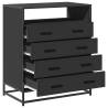 Stylish Black Drawer Cabinet - 70x41x83.5 cm | HipoMarket