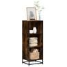 Book Cabinet Smoked Oak - Stylish Storage Solution | Hipo Market