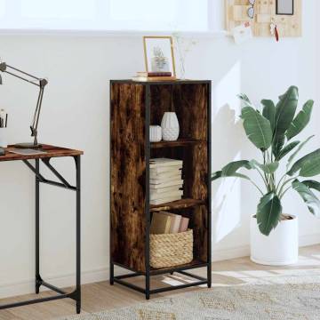 Book Cabinet Smoked Oak - Stylish Storage Solution | Hipo Market