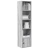 Stylish Grey Sonoma Bookcase - 31x24x127 cm | Hipo Market