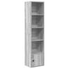 Stylish Grey Sonoma Bookcase - 31x24x127 cm | Hipo Market