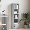 Stylish Grey Sonoma Bookcase - 31x24x127 cm | Hipo Market