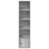 Stylish Grey Sonoma Bookcase - 31x24x127 cm | Hipo Market