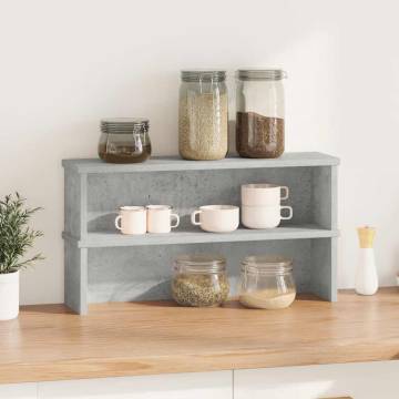 Stackable Kitchen Racks - Concrete Grey 60x15x16 cm | Hipomarket