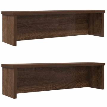 Stackable Kitchen Racks - 2 pcs Brown Oak | HipoMarket UK