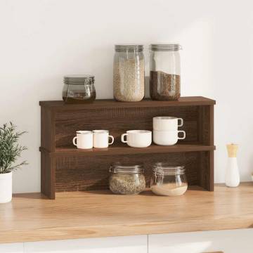 Stackable Kitchen Racks - 2 pcs Brown Oak | HipoMarket UK