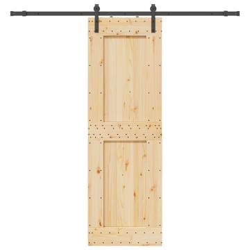 Solid Pine Sliding Door with Hardware Set - 70x210 cm | HipoMarket