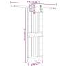 Solid Pine Sliding Door with Hardware Set - 70x210 cm | HipoMarket