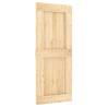 Sliding Door with Hardware Set - 85x210 cm Solid Pine Wood