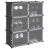  Storage Cube Organiser with 6 Cubes and Doors Black PP Size 84.5 x 31.5 x 93.5 cm Quantity in Package 1 Number of Number of shelves 