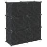 Stylish Storage Cube Organiser with 6 Cubes - Black PP