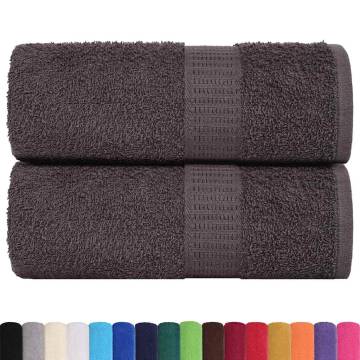 Guest Towels 2 pcs Anthracite 30x50 cm - 100% Cotton