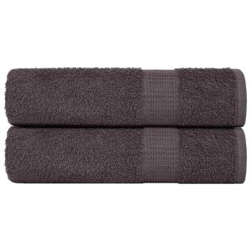 Bath Towels 2 pcs Anthracite 100x150 cm 100% Cotton - Soft & Durable