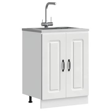 Kalmar White Sink Base Cabinet - 60x46x81.5 cm | Hipomarket