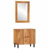 2 Piece Bathroom Cabinet Set - Solid Wood Acacia | Hipomarket