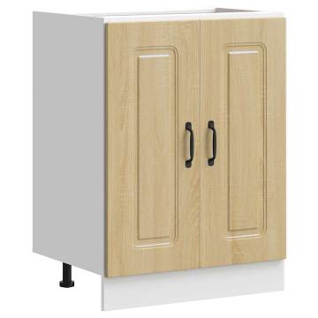 Sink Base Cabinet Kalmar Sonoma Oak - 60x46x81.5 cm | Hipo Market