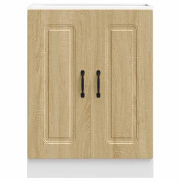 Sink Base Cabinet Kalmar Sonoma Oak - 60x46x81.5 cm | Hipo Market