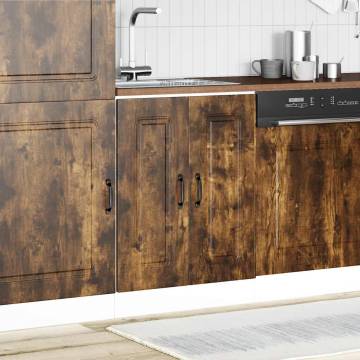 Kalmar Smoked Oak Sink Base Cabinet - 60x46x81.5 cm