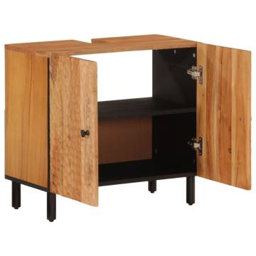 2 Piece Bathroom Cabinet Set - Solid Wood Acacia | Hipomarket