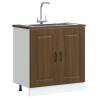  Sink Base Cabinet Kalmar Brown Oak 80x46x81.5 cm Engineered Wood Colour brown oak Quantity in Package 1 Model sink base cabinet 80 cm Number of 