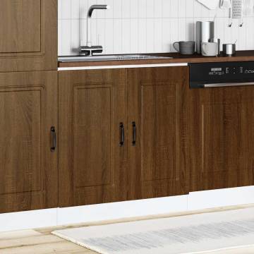 Kalmar Brown Oak Sink Base Cabinet | 80x46x81.5 cm