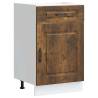 Kitchen Base Cabinet Kalmar | Smoked Oak Engineered Wood