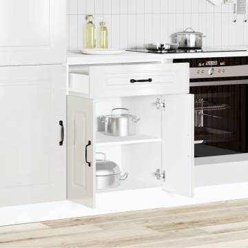 Kalmar High Gloss White Kitchen Base Cabinet | Durable Storage