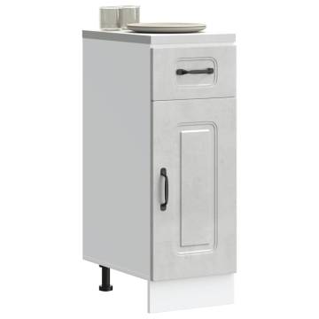 Kalmar Concrete Grey Kitchen Base Cabinet - Stylish Storage Solution