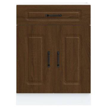 Kitchen Base Cabinet Kalmar Brown Oak - Durable & Spacious