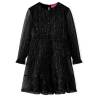 Kids' Dress with Long Sleeves Black 140 Size 140 (9-10y) 