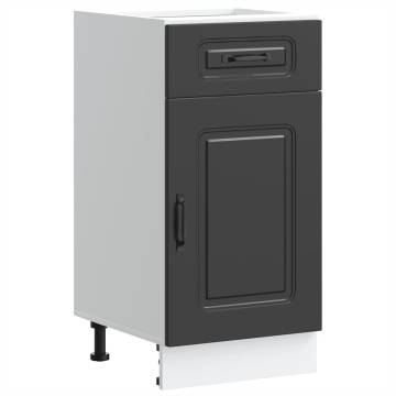 Kalmar Kitchen Base Cabinet - Black Engineered Wood | HipoMarket