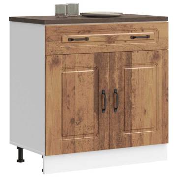 Kalmar Old Wood Kitchen Base Cabinet - Durable & Stylish Storage