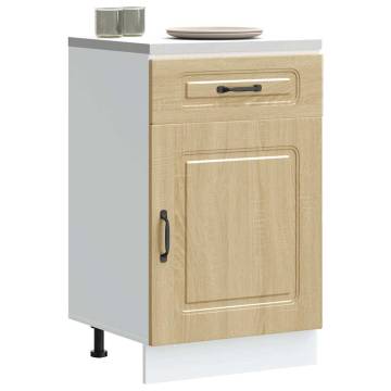 Kalmar Sonoma Oak Kitchen Base Cabinet - Ample Storage & Durable Desig