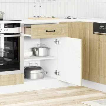 Kalmar Sonoma Oak Kitchen Base Cabinet - Ample Storage & Durable Desig