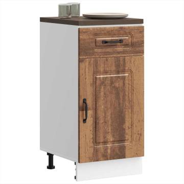 Kalmar Kitchen Base Cabinet - Old Wood Engineered Wood | Hipo Market