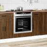 Oven Cabinet Kalmar - Brown Oak Engineered Wood Storage