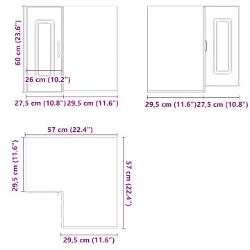 Kalmar White Wall Corner Cabinet - Optimize Kitchen Space