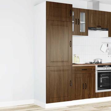 Kalmar Brown Oak Kitchen Cupboard - Ample Storage & Style